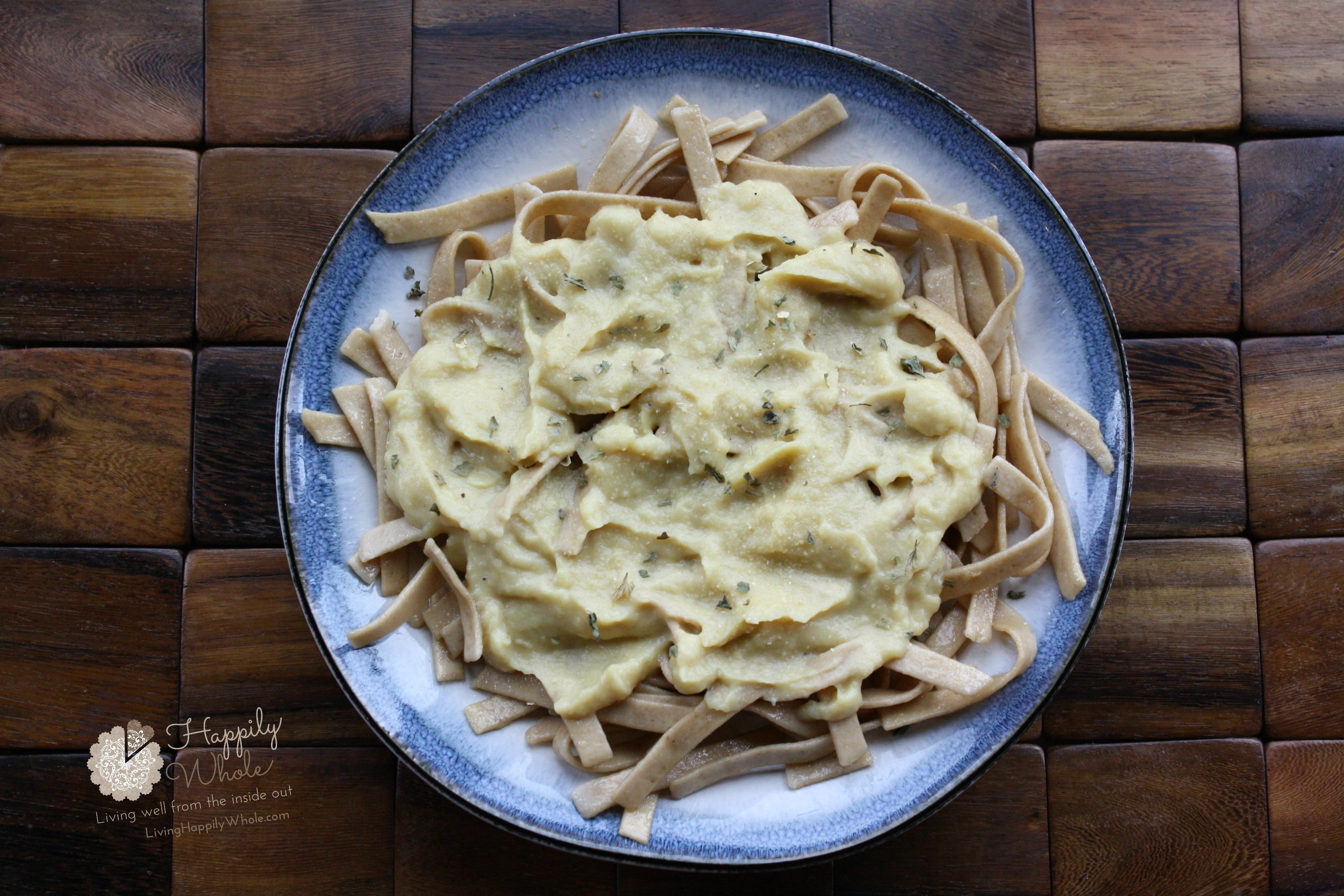 Cauliflower Alfredo Sauce, vegan and gluten free