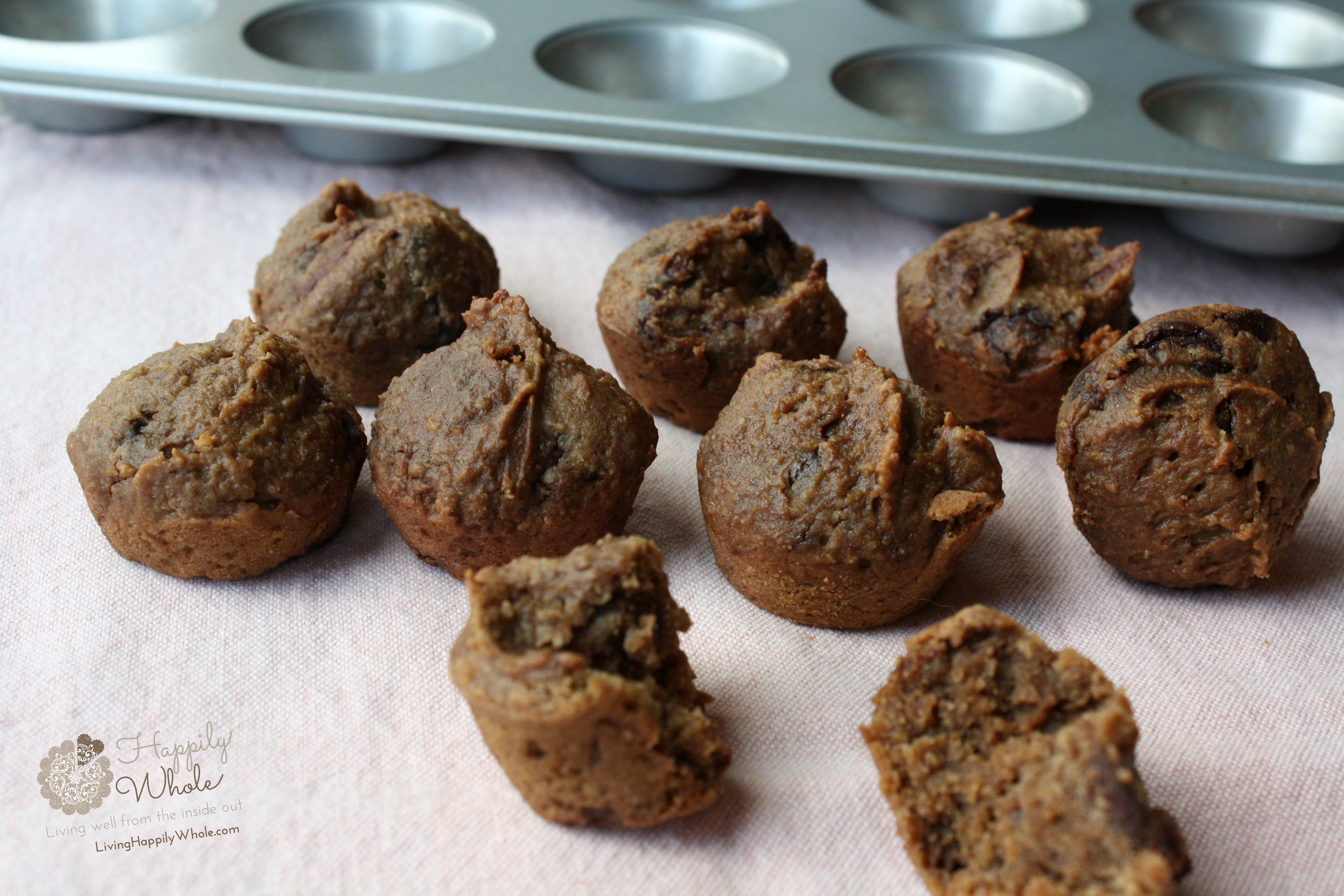 Chocolate, Chick Pea Mini Cookie-Cupcakes