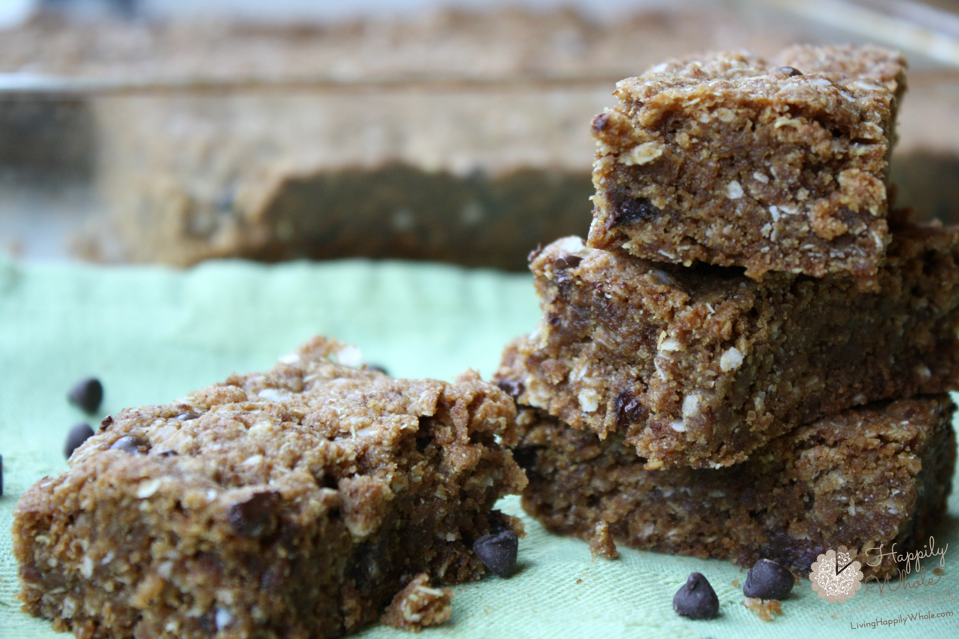 Gluten Free, Chocolate Chip, Quinoa Breakfast Bars