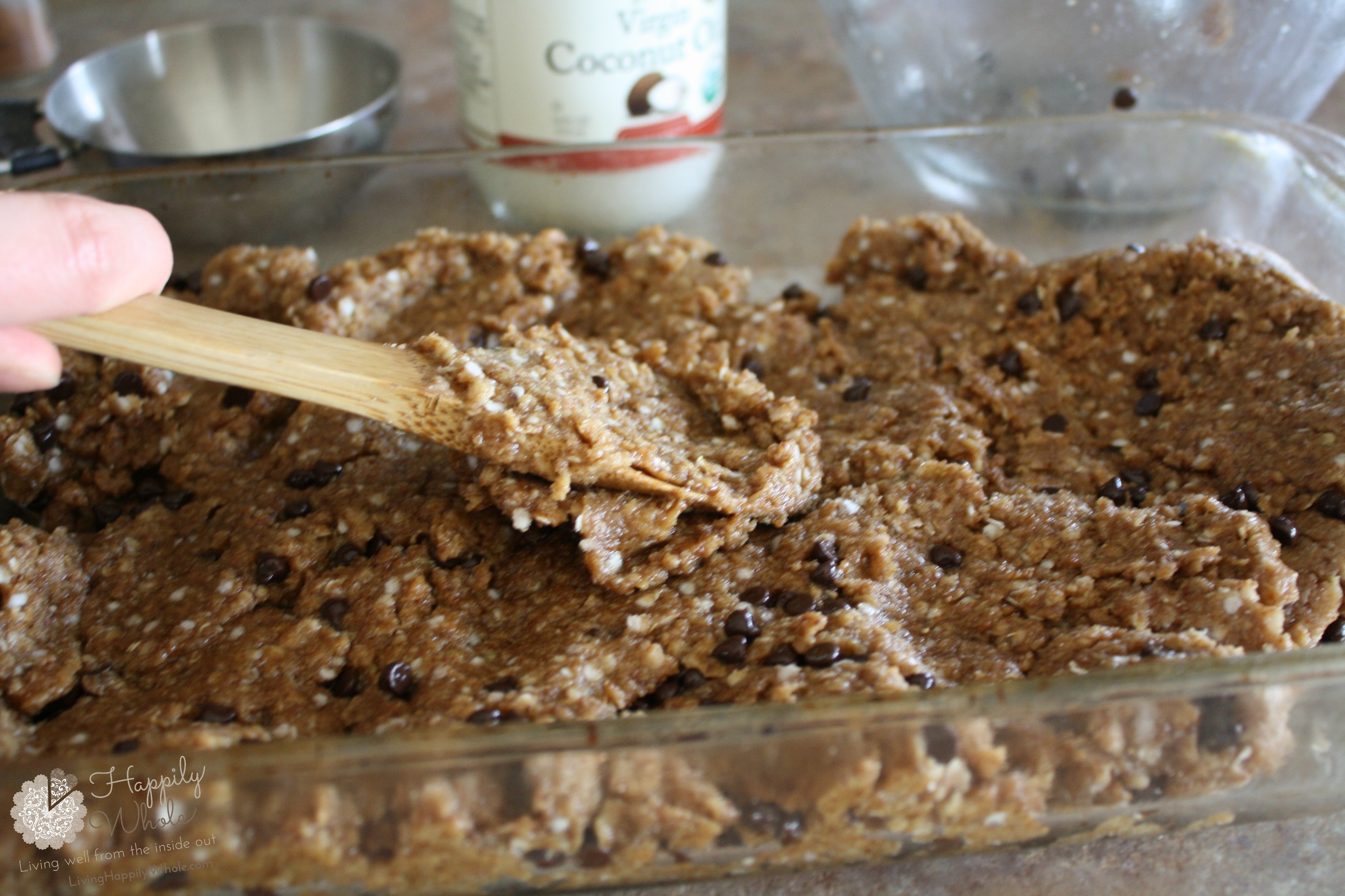 Gluten Free, Chocolate Chip, Quinoa Breakfast Bars--batter