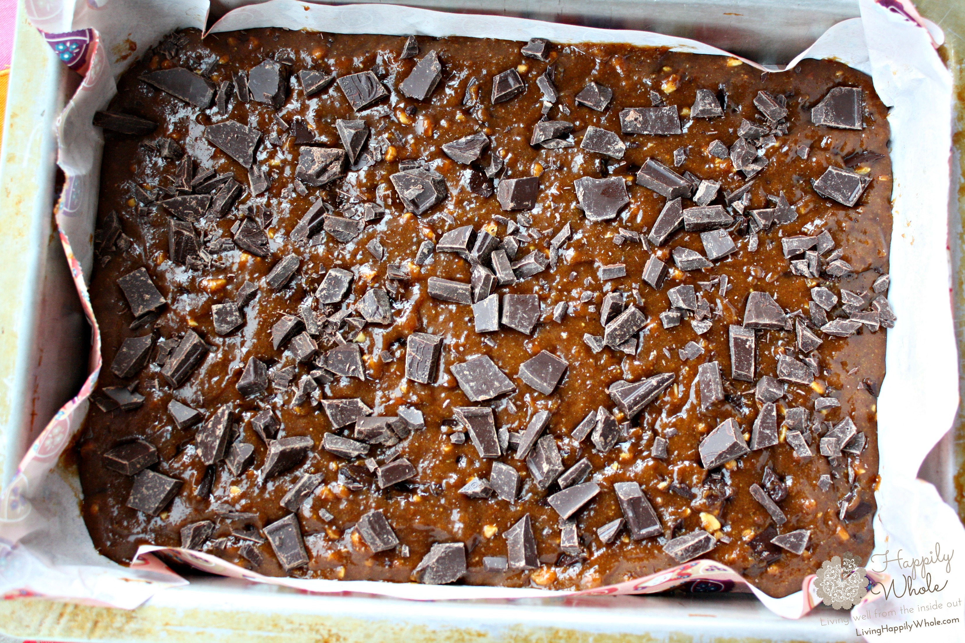 Dark Chocolate, Nut Butter Bars~Batter