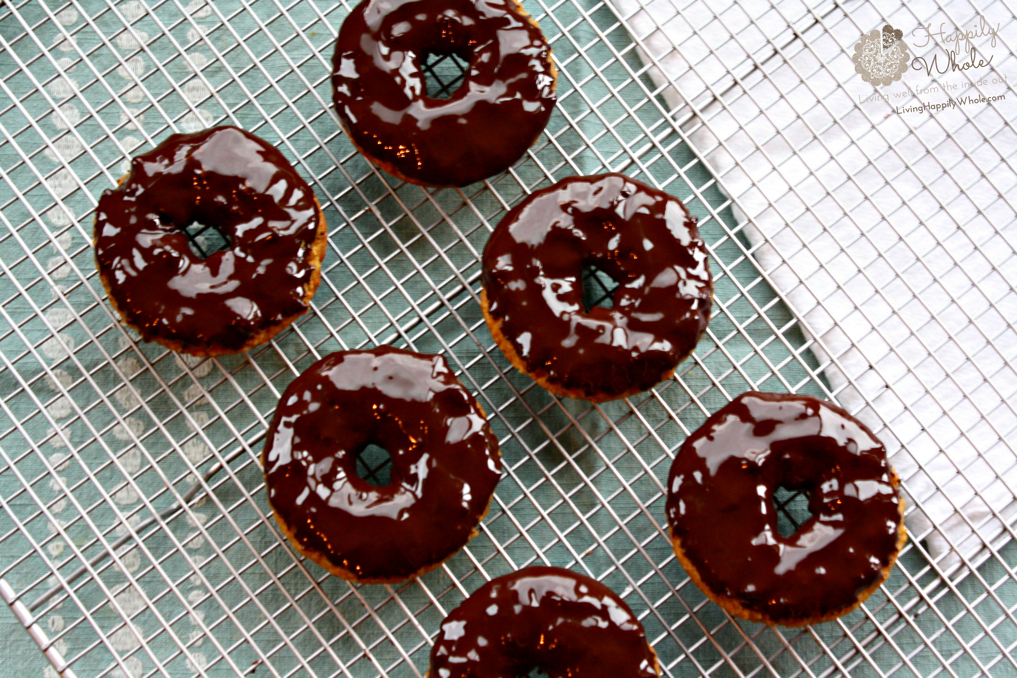 Pumpkin Donuts with Dark Chocolate Glaze (grain and gluten free)