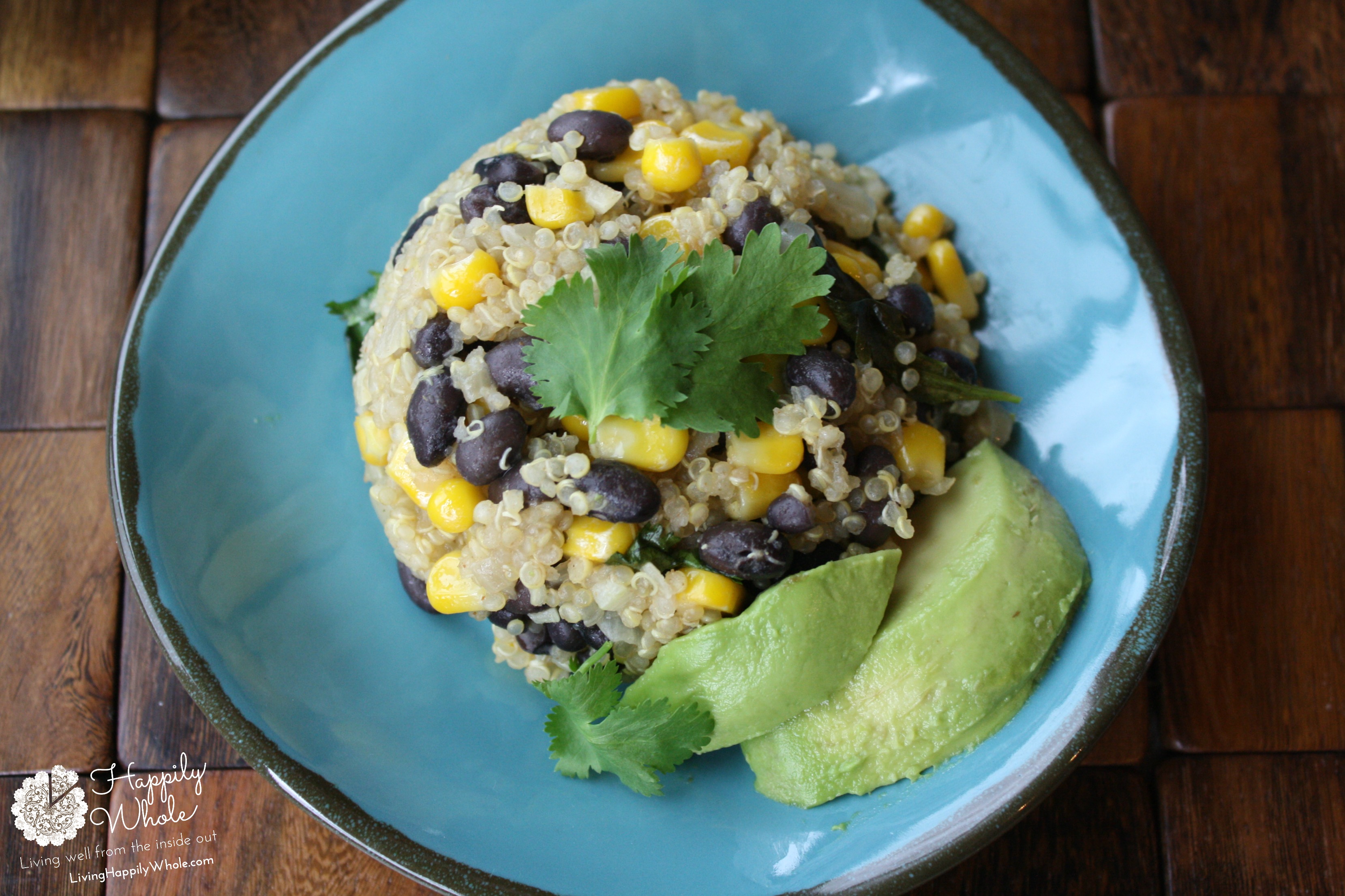 Quinoa Black Bean Salad with Cilantro and Corn-2