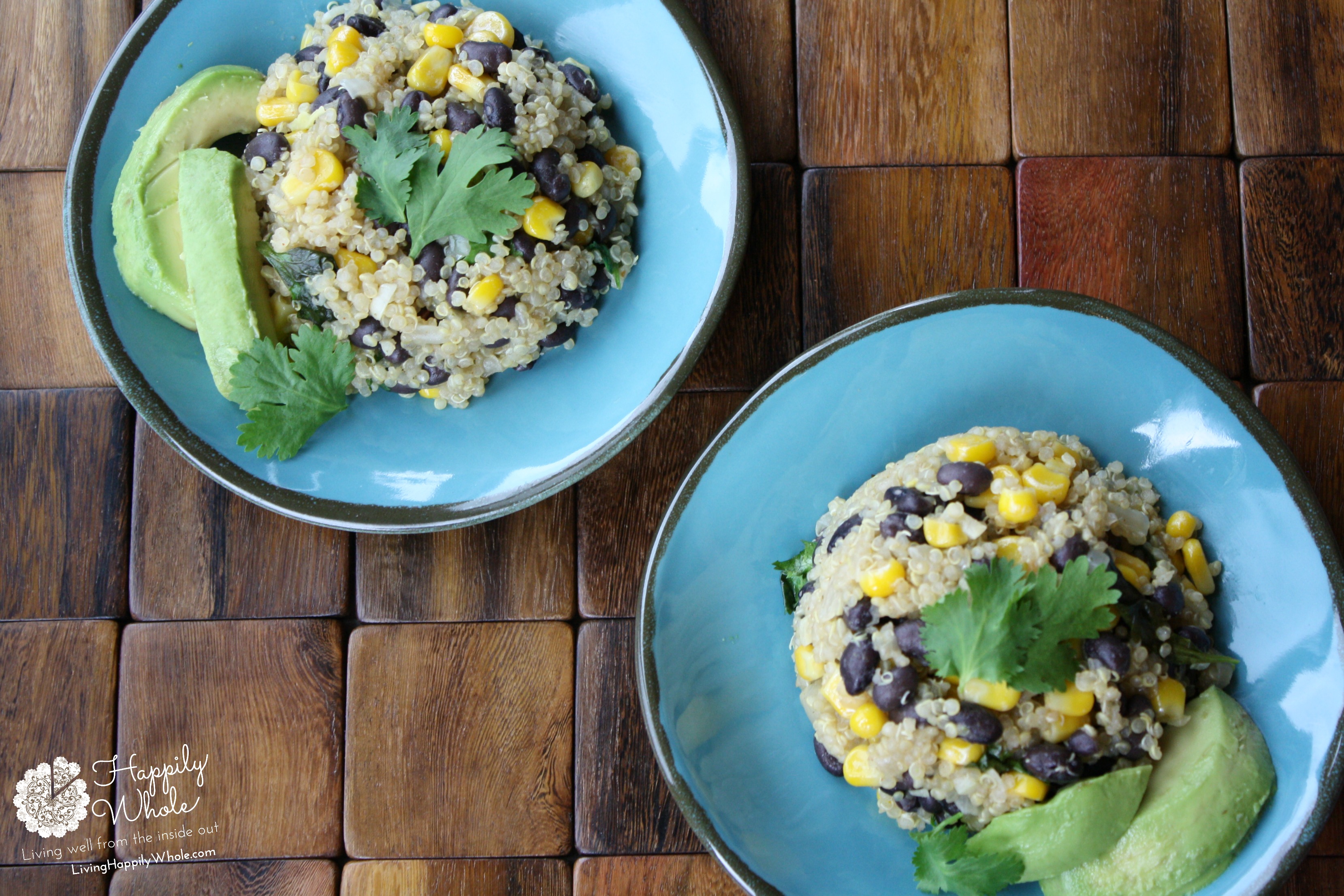 Quinoa Black Bean Salad with Cilantro and Corn-3