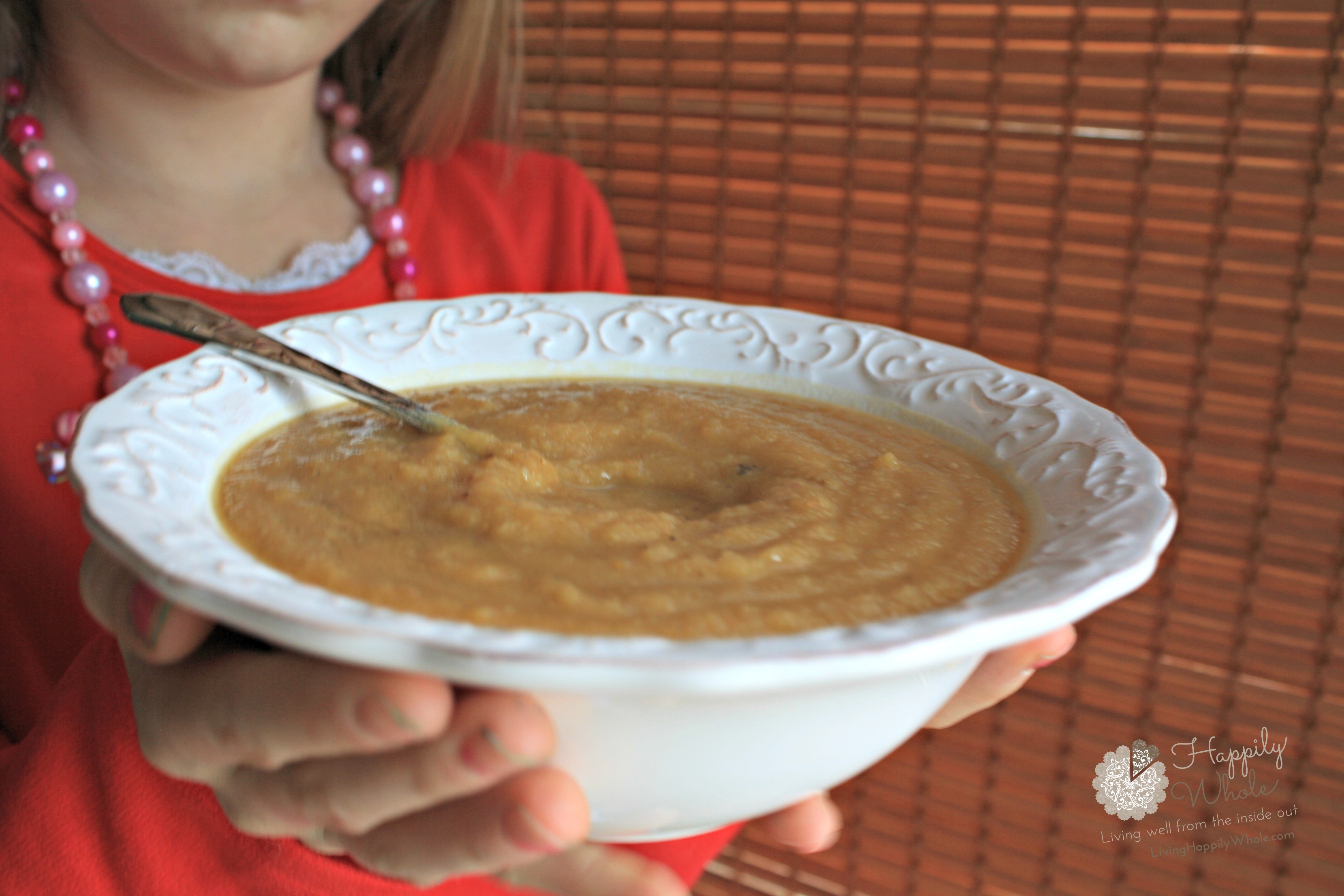 Simple roasted root soup, parsnips, sweet potatoes, turnips, celery root