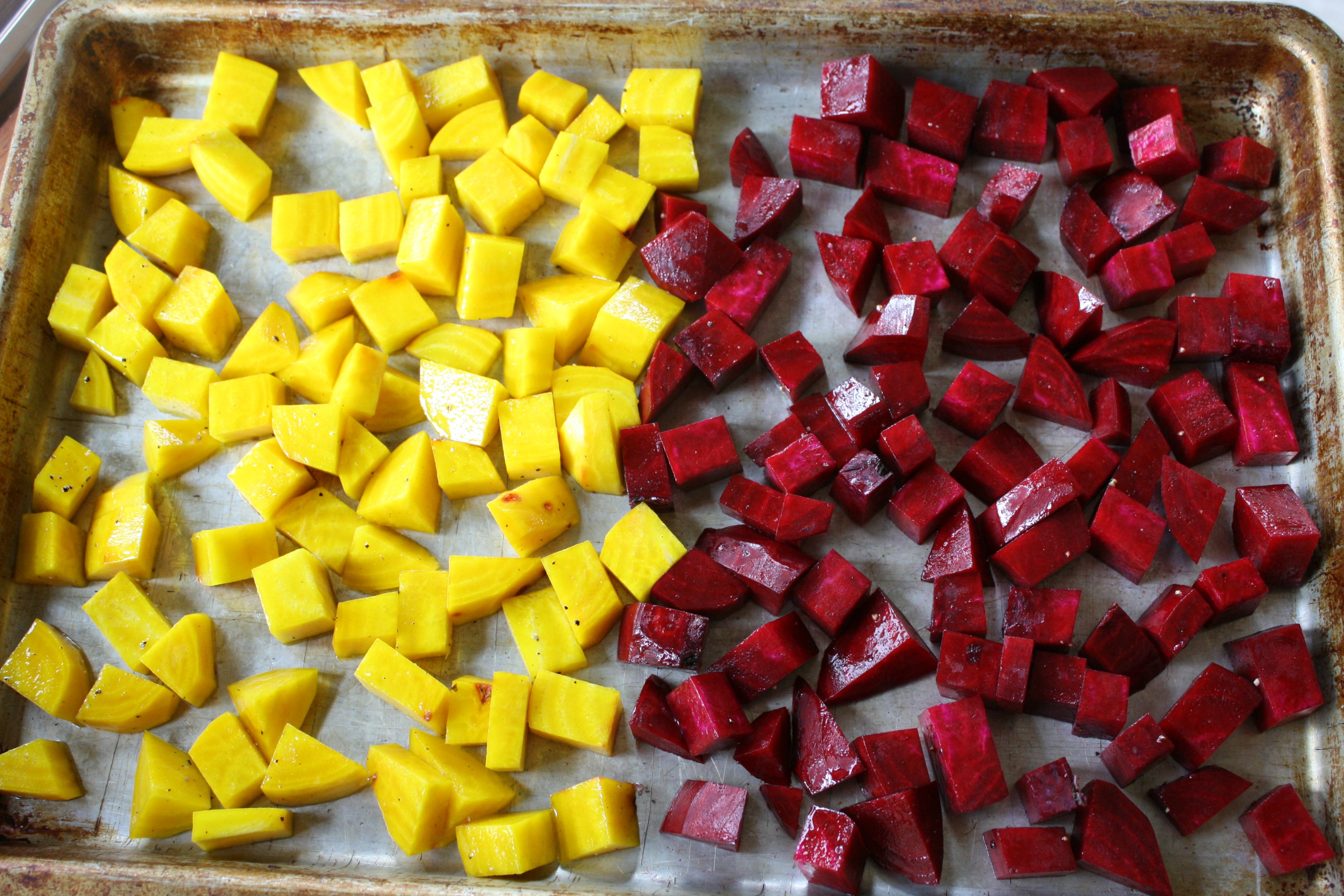 Strawberry Beet Salad with Homemade Balsamic --the beets