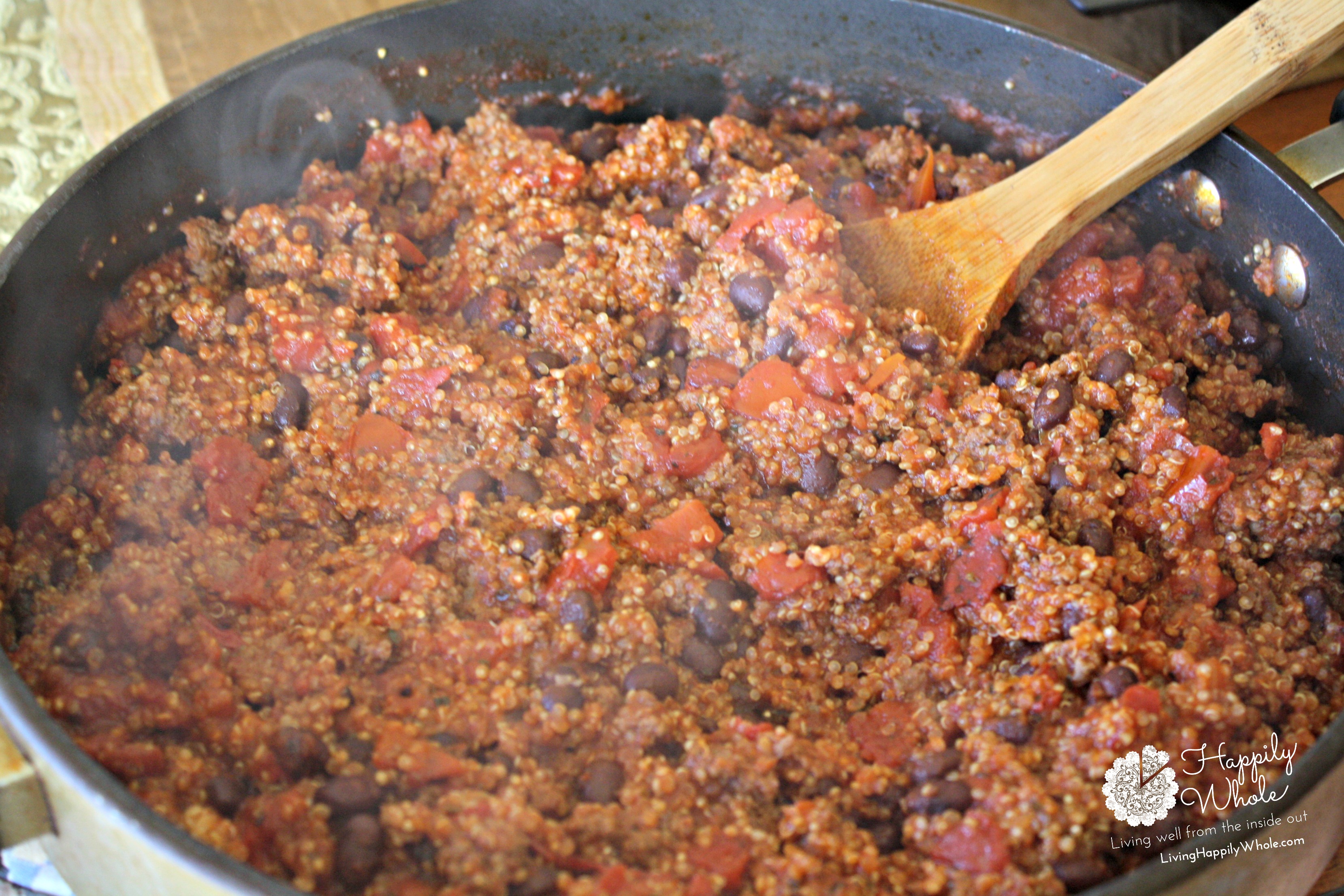 Unstuffed Peppers, gluten free, high protein, grassfed beef, quinoa, beans