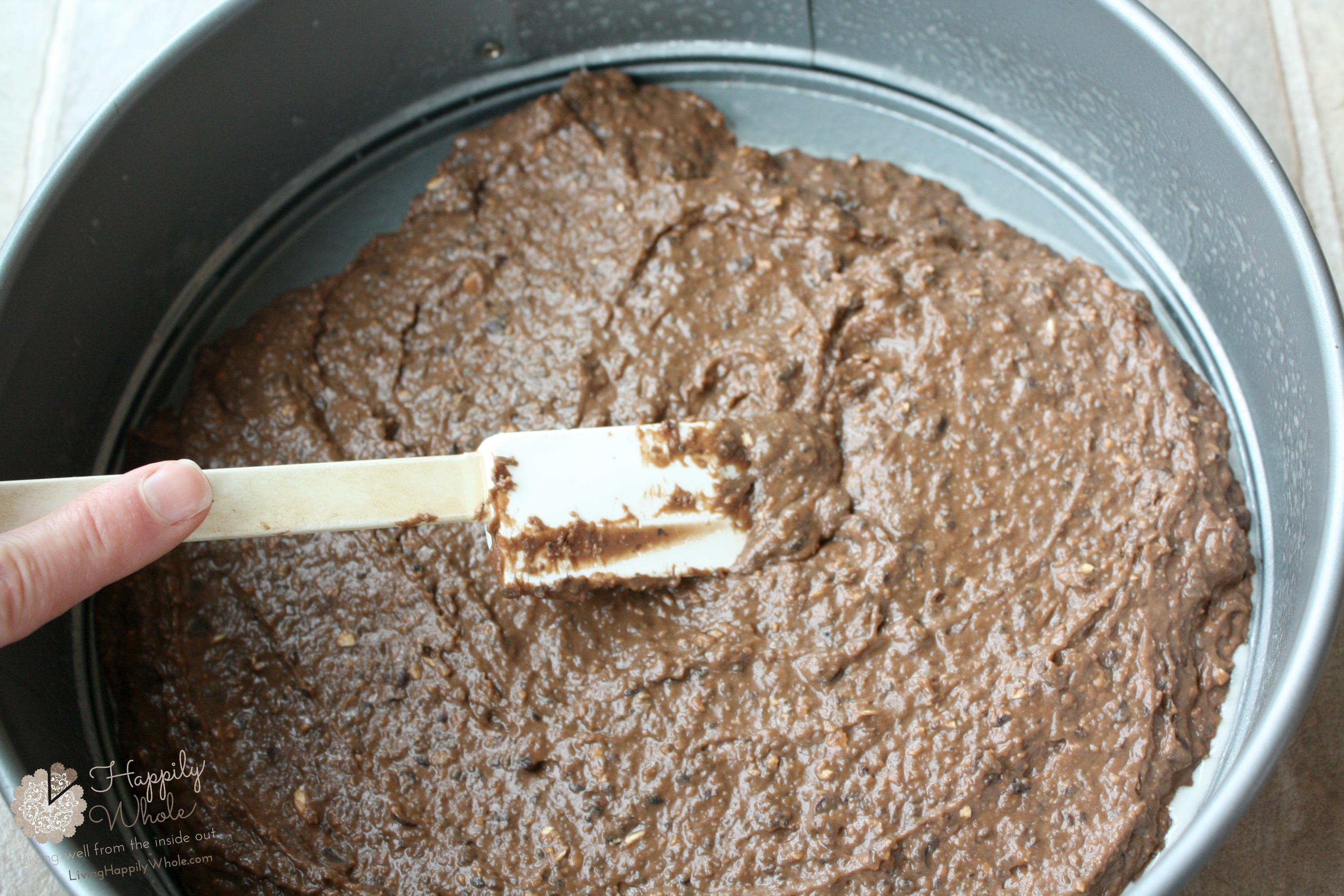 What the black bean brownie batter looks like