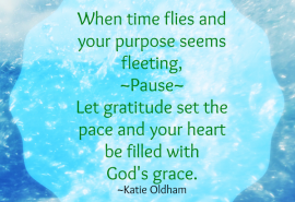 God&#039;s grace and gratitude set the pace