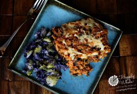 spaghetti squash, beef, cheese bake