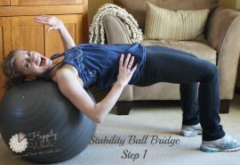 Stability Ball Bridge Step 1
