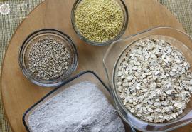 Grains--millet, oats, steel cut oats, buckwheat