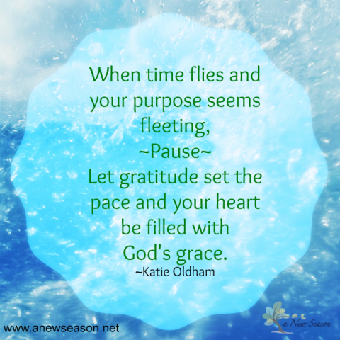 God&#039;s grace and gratitude set the pace