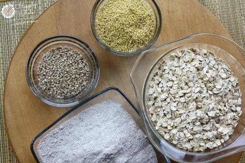 Grains--millet, oats, steel cut oats, buckwheat