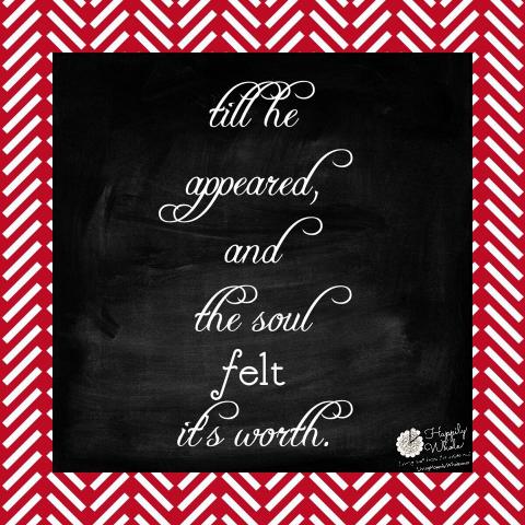 Christmas--my soul feels its worth!