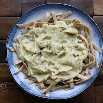 Cauliflower Alfredo Sauce, vegan and gluten free