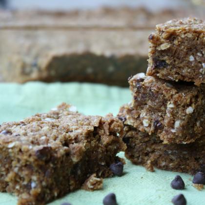 Gluten Free, Chocolate Chip, Quinoa Breakfast Bars