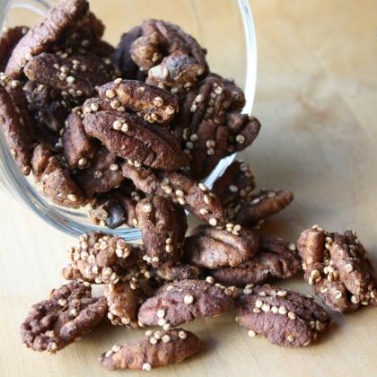 Roasted Pecans with Quinoa