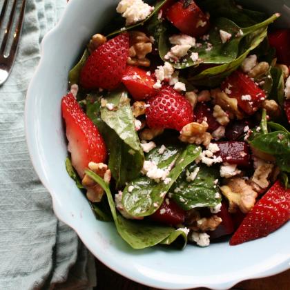 Strawberry Beet Salad with Homemade Balsamic 