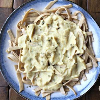 Cauliflower Alfredo Sauce, vegan and gluten free