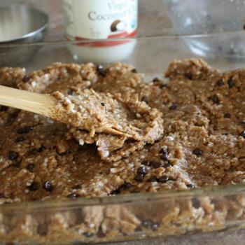 Gluten Free, Chocolate Chip, Quinoa Breakfast Bars--batter