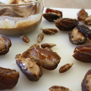 Decadent Dates-stuffed with almond butter