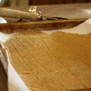 Gluten Free MultiGrain Cracker Dough rolled out