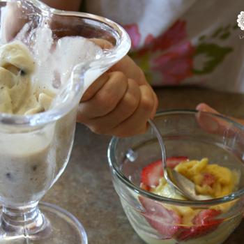 Healthy Mango Frozen Yogurt and Banana Soft Serve