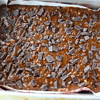 Dark Chocolate, Nut Butter Bars~Batter