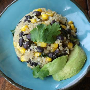 Quinoa Black Bean Salad with Cilantro and Corn-2