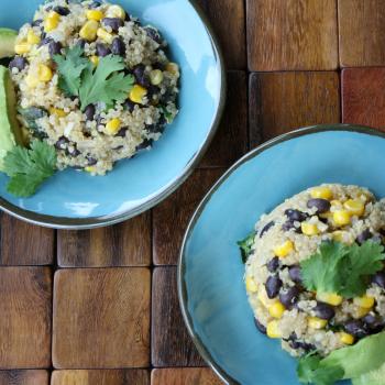 Quinoa Black Bean Salad with Cilantro and Corn-3