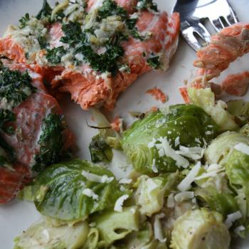 Salmon and Brussels Sprouts
