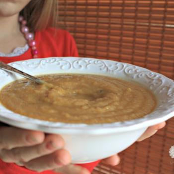 Simple roasted root soup, parsnips, sweet potatoes, turnips, celery root