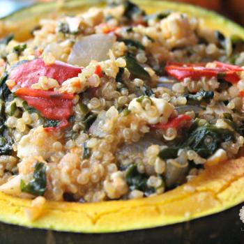 Southwest, stovetop quinoa and sausage