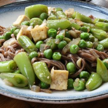 Spring Pea and Tofu Stir Fry with Soba Noodles