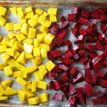 Strawberry Beet Salad with Homemade Balsamic --the beets