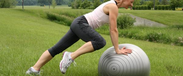 Stability Ball Mountain Climber