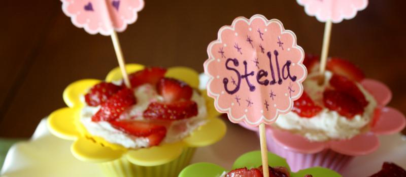 Birthday Cupcakes, vanilla with maple buttercream