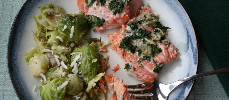 Salmon and Brussels Sprouts