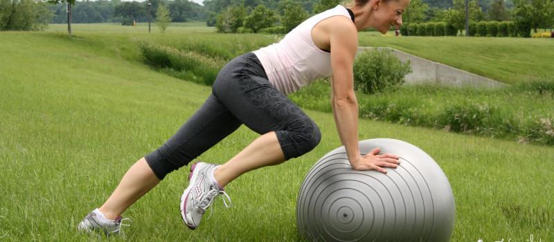 Stability Ball Mountain Climber