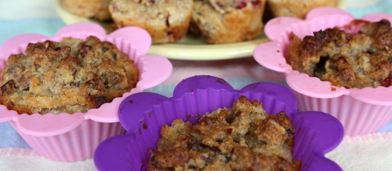 Grain Free, coconut, almond Strawberry Muffins