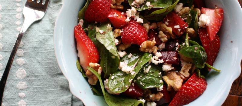 Strawberry Beet Salad with Homemade Balsamic 