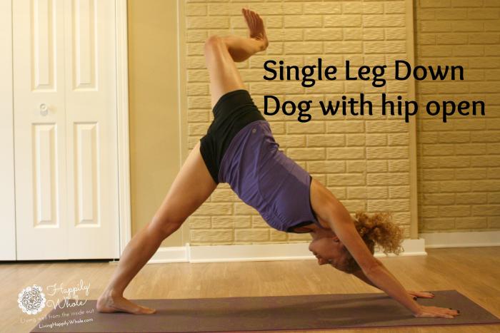 downward facing dog with open hip