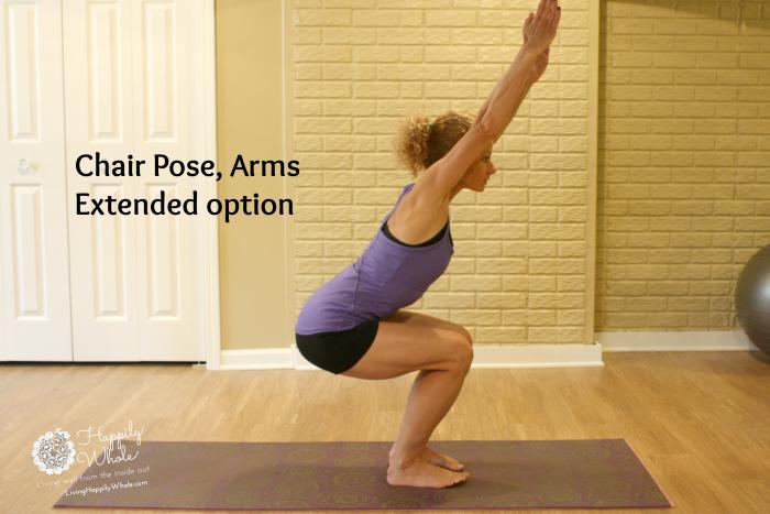 Chair Pose with Extended Arms (option)