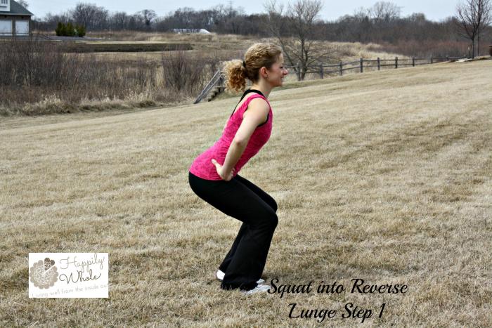 Squat to Reverse Lunge Step 1