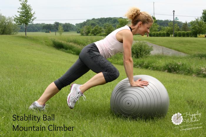 Stability Ball Mountain Climber