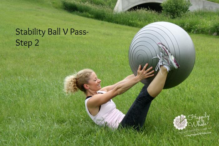 Stability Ball V Pass Step 2