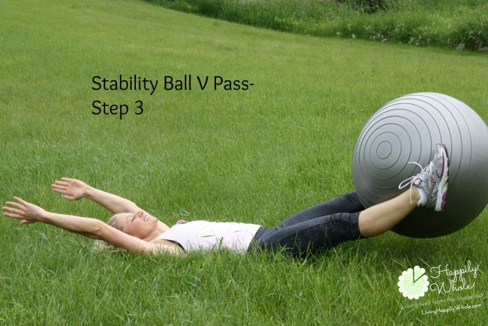 Stability Ball V Pass Step 3