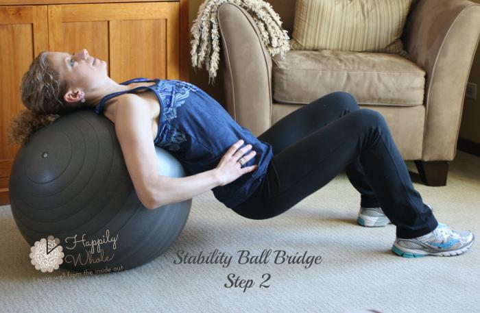 Stability Ball Bridge Step 2