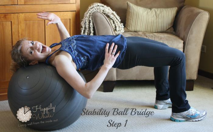Stability Ball Bridge Step 1